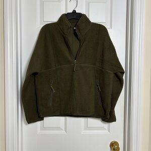 Olive Green Fleece Pullover